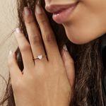 Bague Solitaire Or Jaune Idelle Oxyde De Zirconium - Solitaires Femme | Marc Orian