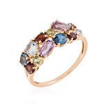 Bague Leonice Or Rose Topaze Amethyste - Bagues pierres fines Femme | Marc Orian