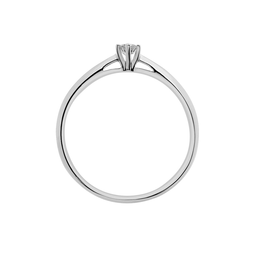 Bague Solitaire Veronika Or Blanc Diamant - Bagues Solitaire Femme | Marc Orian