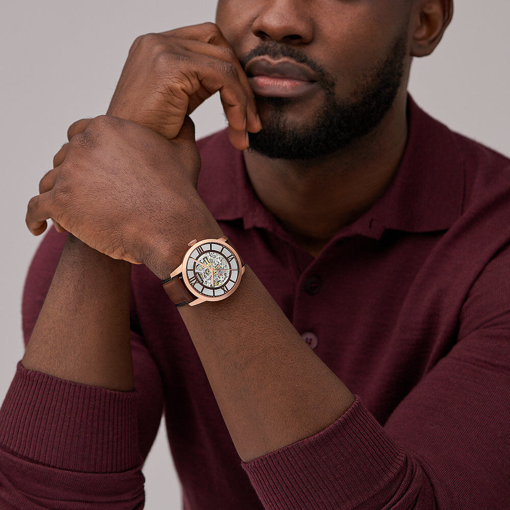 Montre Fossil Townsman Marron - Montres automatiques Homme | Marc Orian