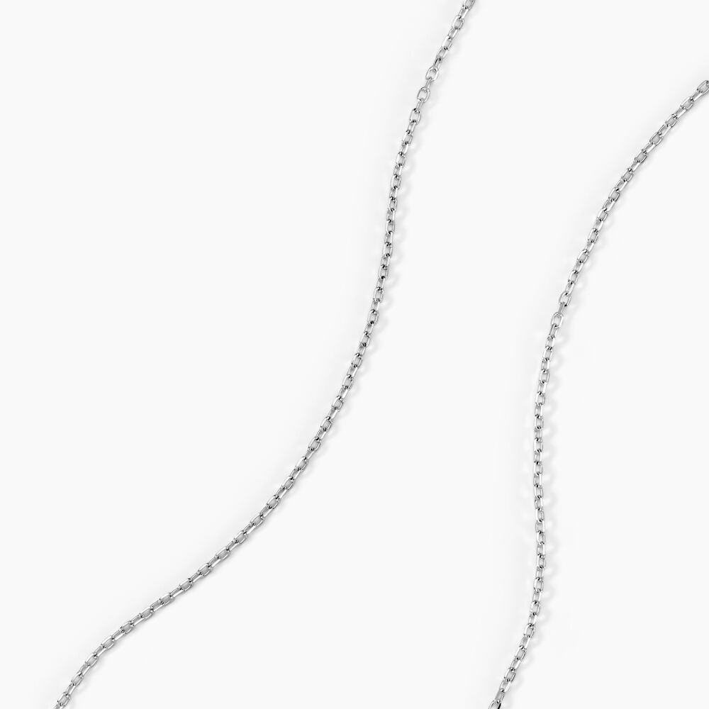 Chaîne Igoa Maille Forçat Diamantee Or Blanc - Chaines Femme | Marc Orian