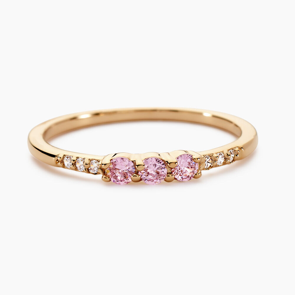 Bague Isaline Plaque Or Jaune Oxyde De Zirconium - Bagues fiançailles Femme | Marc Orian