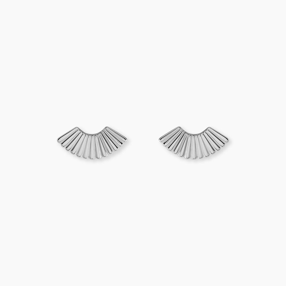 Boucles D'Oreilles Puces Cornelie Argent Blanc - Puces Femme | Marc Orian