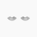 Boucles D'Oreilles Puces Cornelie Argent Blanc - Puces Femme | Marc Orian