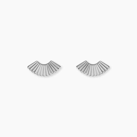 Boucles D'Oreilles Puces Cornelie Argent Blanc - Puces Femme | Marc Orian