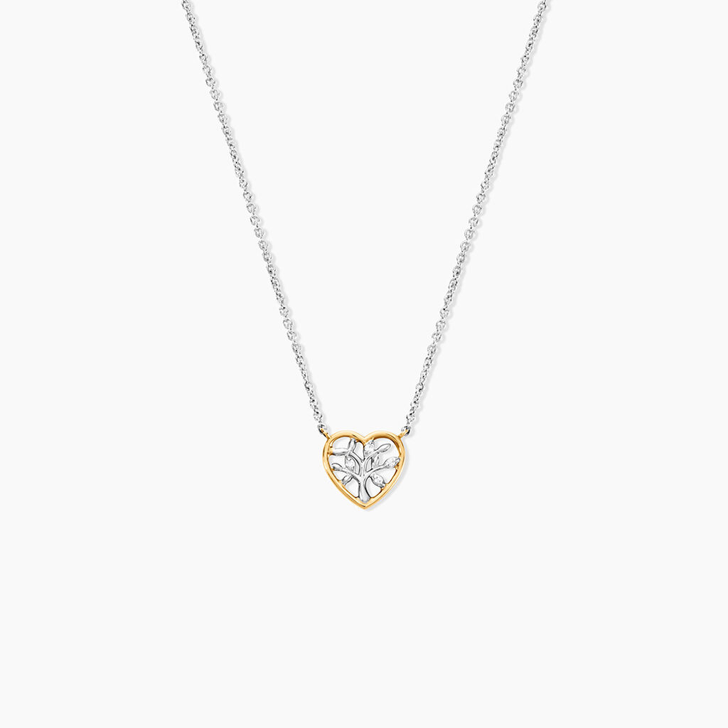 Collier Or Jaune Argent Blanc Oxyde De Zirconium - Colliers avec pierres Femme | Marc Orian