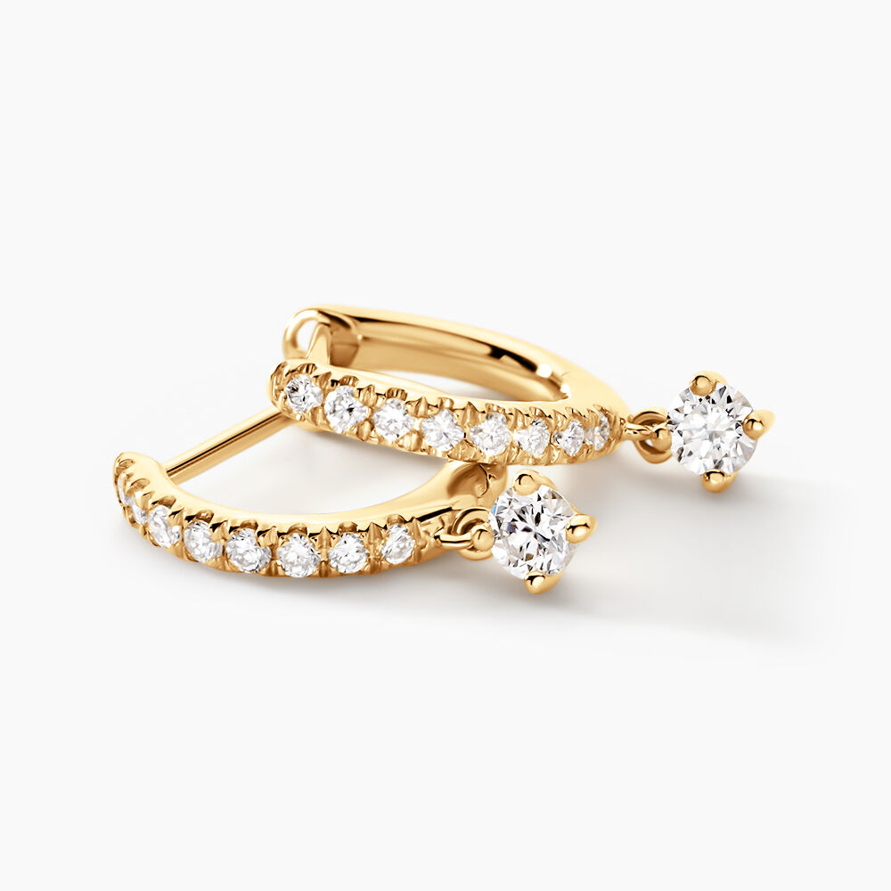 Cr&eacute;oles Antonija Or Jaune Diamant Synth&eacute;tique - Cr&eacute;oles Femme | Marc Orian