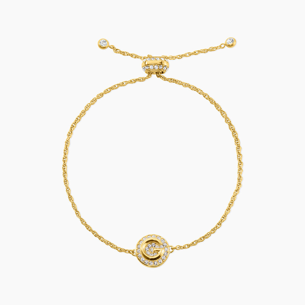 Bracelet Guess G Crystal Acier Jaune Oxyde De Zirconium - Bracelets Medailles Femme | Marc Orian