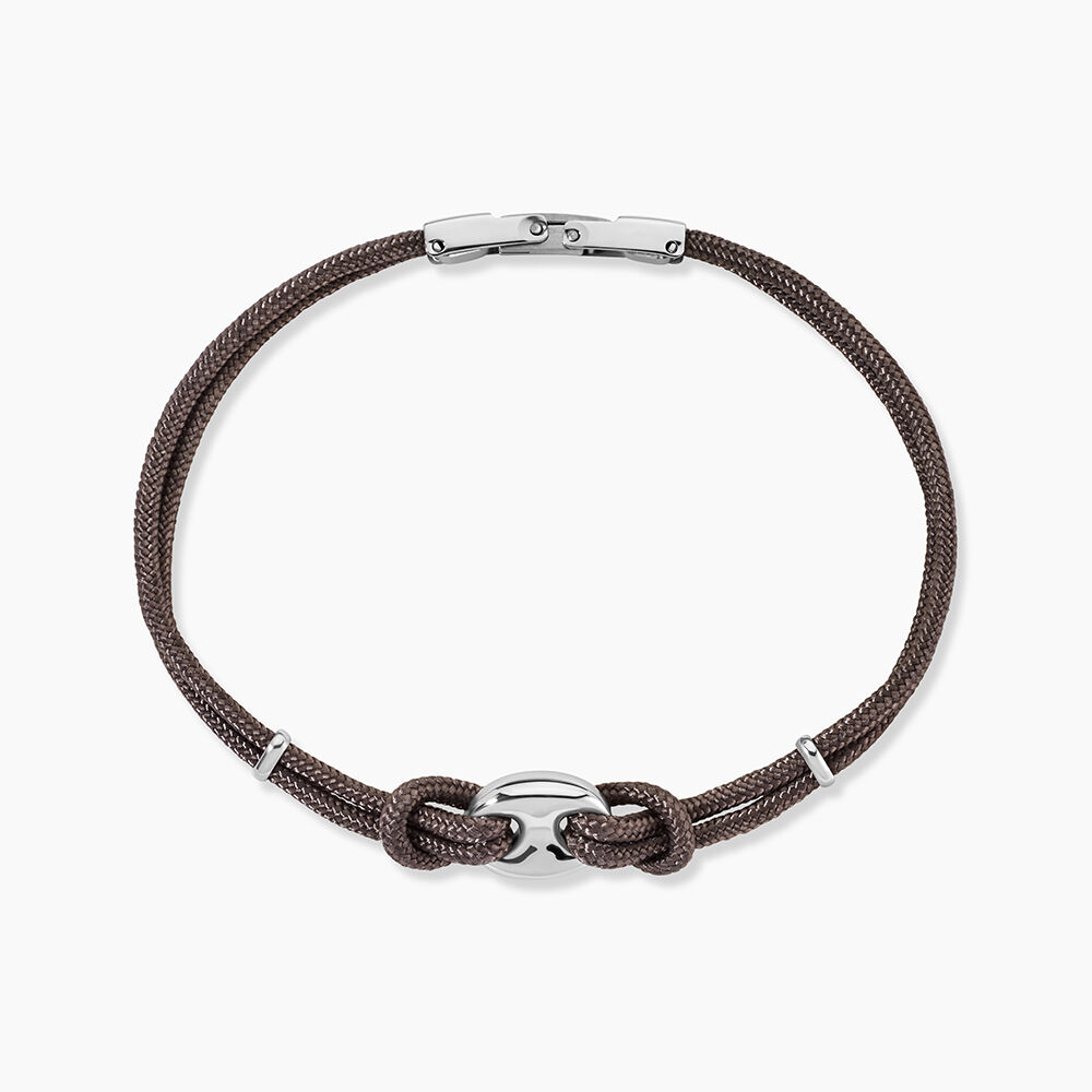 Bracelet Fabrice Acier Blanc - Bracelets cordons Homme | Marc Orian