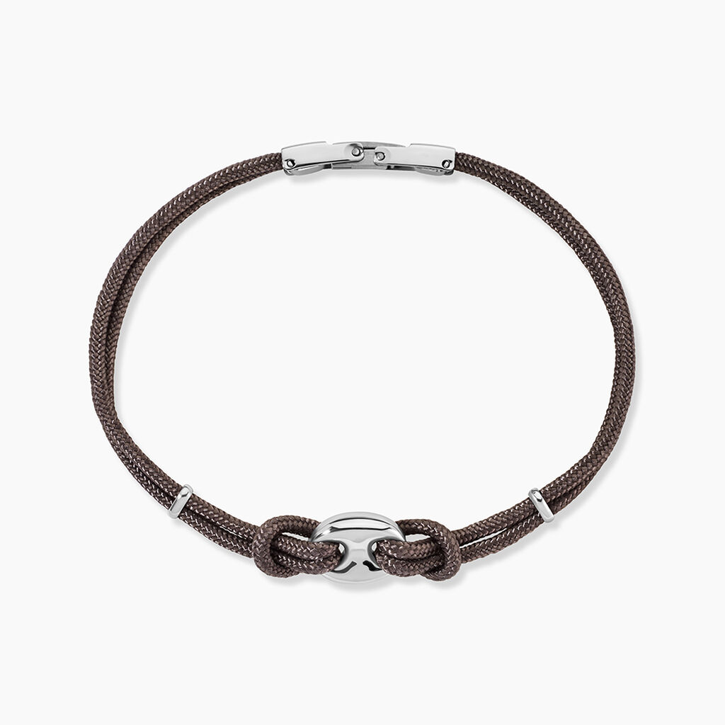Bracelet Fabrice Acier Blanc - Bracelets cordons Homme | Marc Orian