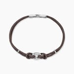 Bracelet Fabrice Acier Blanc - Bracelets cordons Homme | Marc Orian