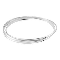 Bracelet Jonc Hugoline Argent Blanc - Bracelets jonc Femme | Marc Orian