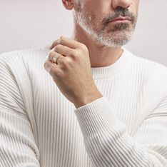Chevalière Hide Plaqué Or Oxyde De Zirconium - Chevalières Homme | Marc Orian