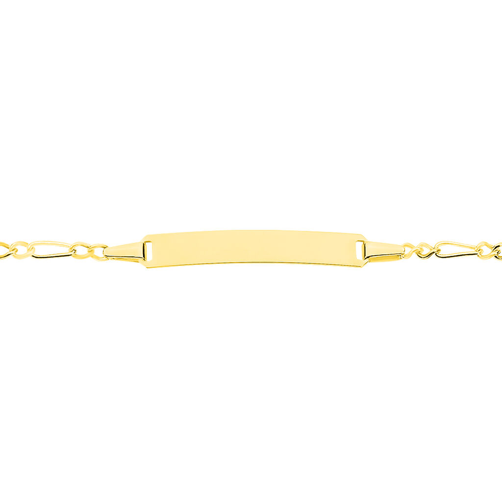 Bracelet Identité Bartolomee Maille Alternee 1/3 Or Jaune - Gourmettes Enfant | Marc Orian