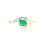 Bague Sagesse Or Jaune Emeraude Et Diamant - Bagues vintage Femme | Marc Orian