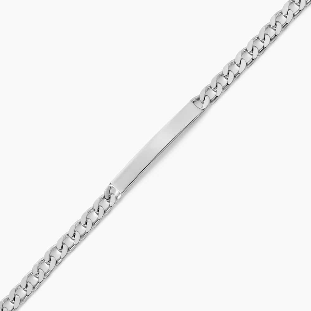 Bracelet Identit&eacute; Argent Blanc Casper - Gourmettes Homme | Marc Orian