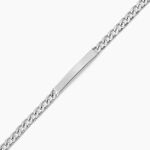 Bracelet Identit&eacute; Argent Blanc Casper - Gourmettes Homme | Marc Orian