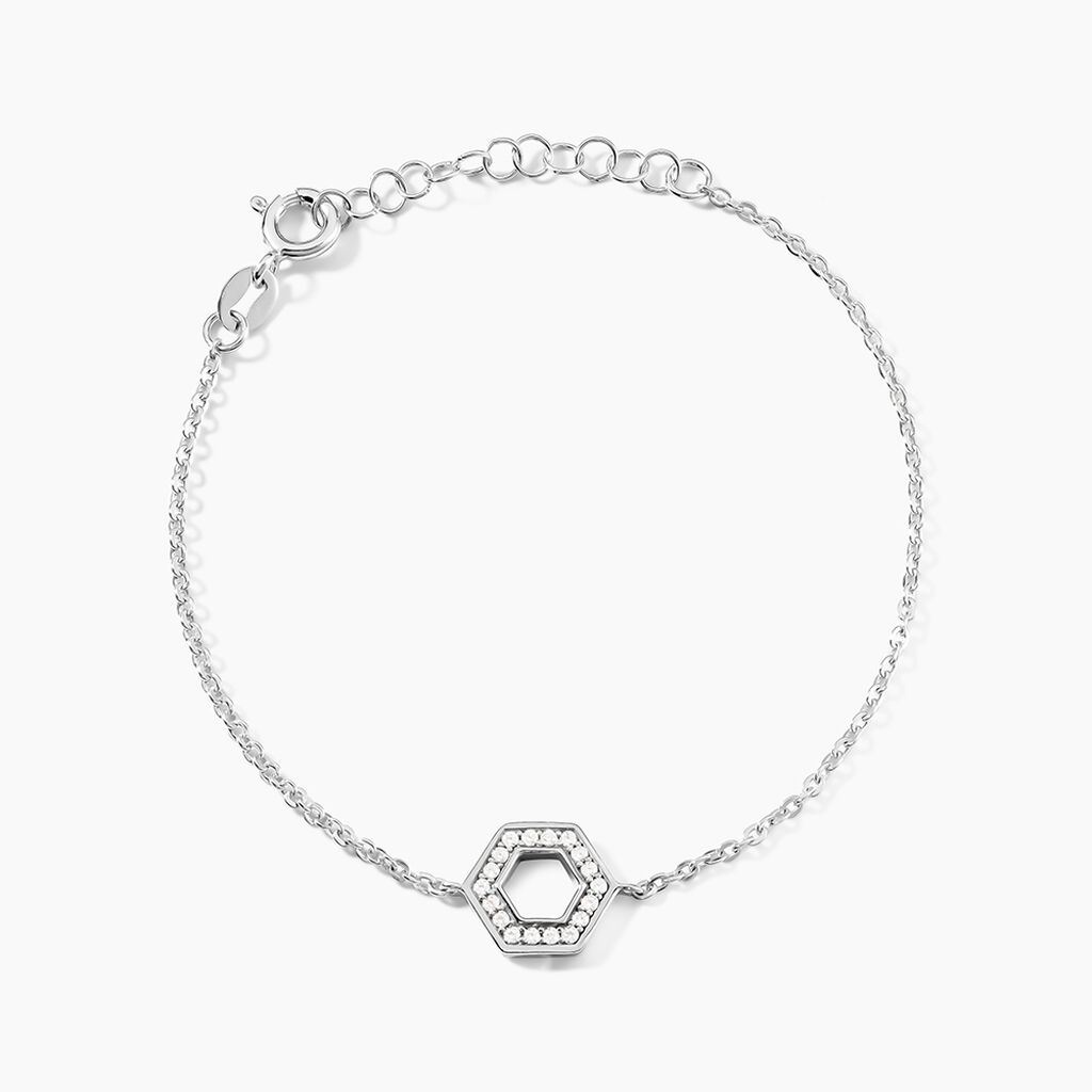 Bracelet Noely Argent Blanc Oxyde De Zirconium - Bracelets fantaisie Femme | Marc Orian