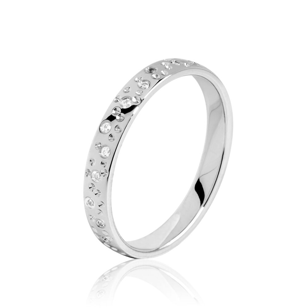 Alliance Fantaisie Or Blanc Diamant - Alliances duo Unisex | Marc Orian
