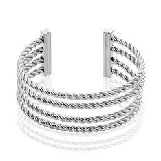 Jonc Ouvert Acier Blanc Galaad - Bracelets jonc Femme | Marc Orian