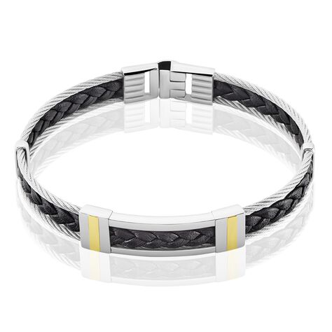 Bracelet Aichatou Or Acier Blanc - Bracelets cuir Homme | Marc Orian