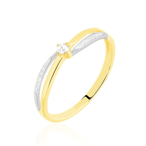 Bague Selene Or Bicolore Diamant - Bagues Solitaire Femme | Marc Orian