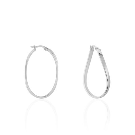 Créoles Silla Or Blanc - Boucles d'oreilles Créoles Femme | Marc Orian