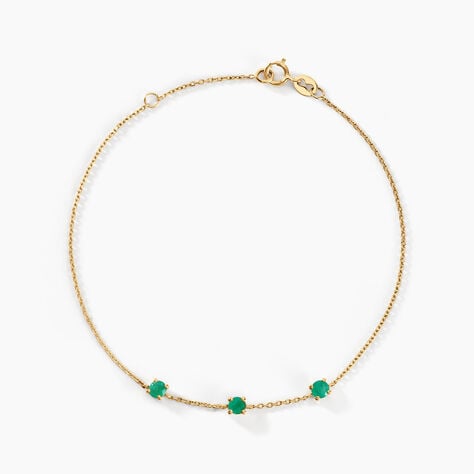 Bracelet Esmerald Rendez-vous Or Jaune Emeraude - Bracelets cha&icirc;nes Femme | Marc Orian