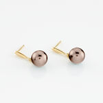Boucles D'oreilles Pendantes Semi-baroque Or Jaune Perle De Tahiti - Pendantes Femme | Marc Orian