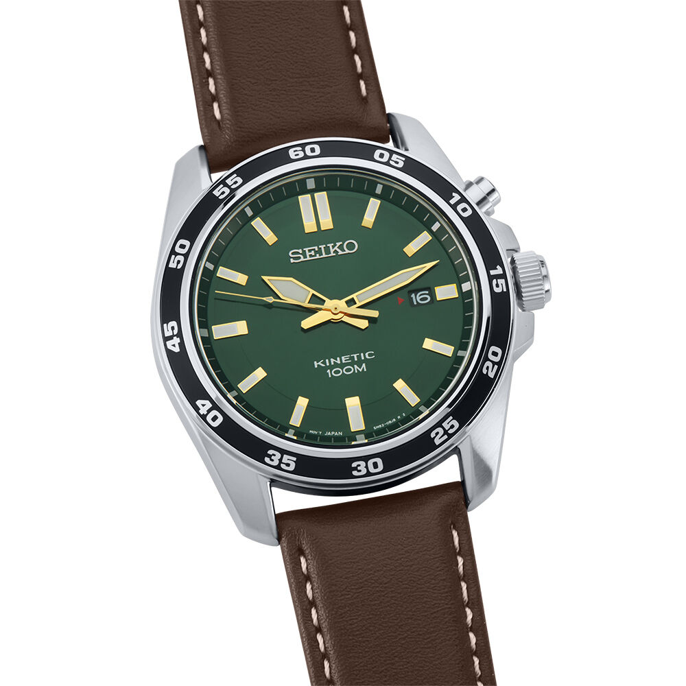 Montre Seiko Sport Kinetic Vert - Montres &eacute;tanches Homme | Marc Orian