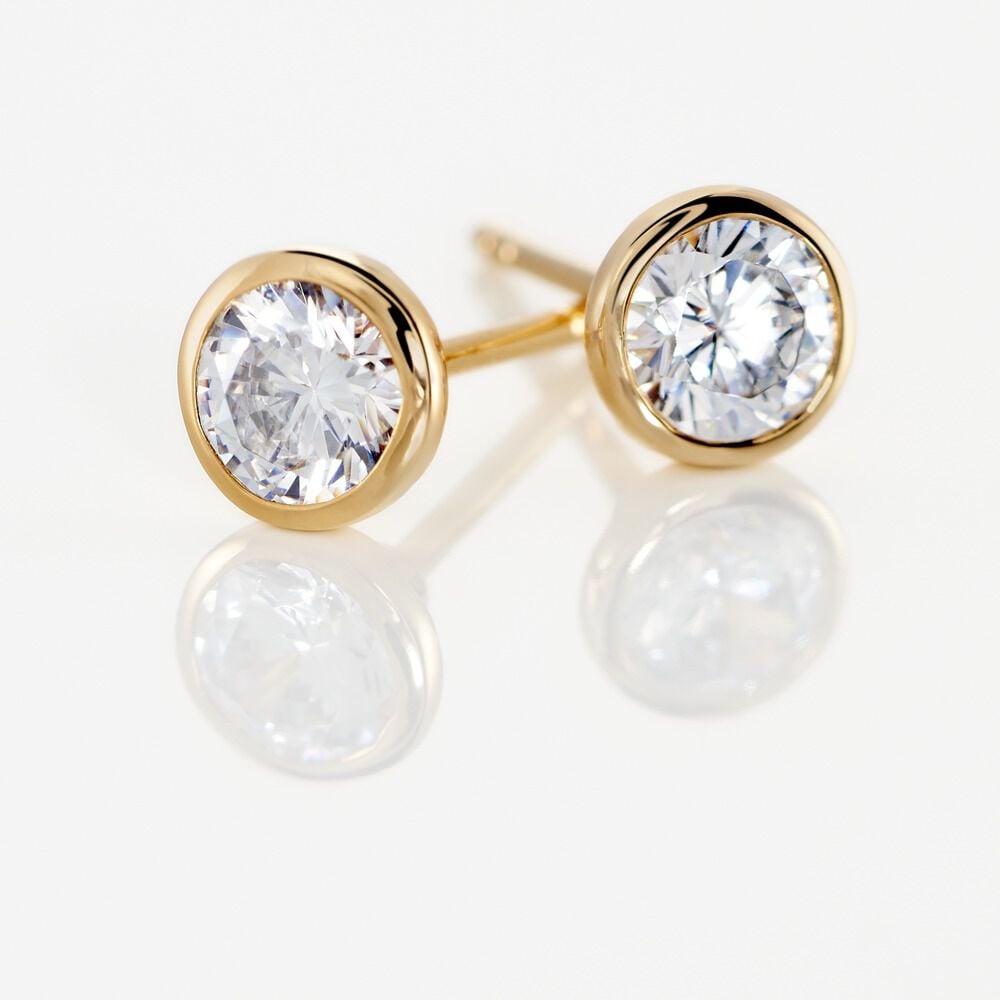 Boucles D'oreilles Puces Plaqué Or Niclaus Oxydes De Zirconium - Puces Femme | Marc Orian