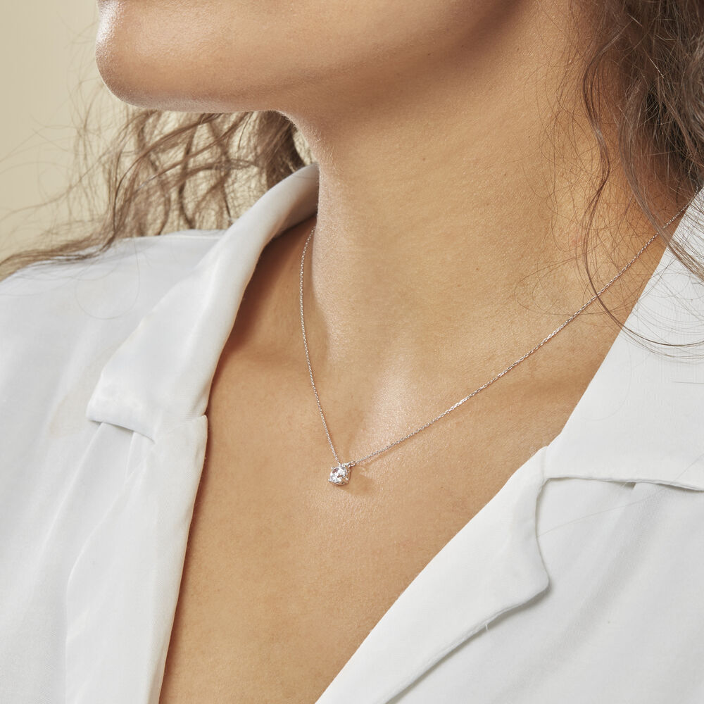 Collier Zilda Or Blanc Oxyde De Zirconium - Colliers avec pierres Femme | Marc Orian
