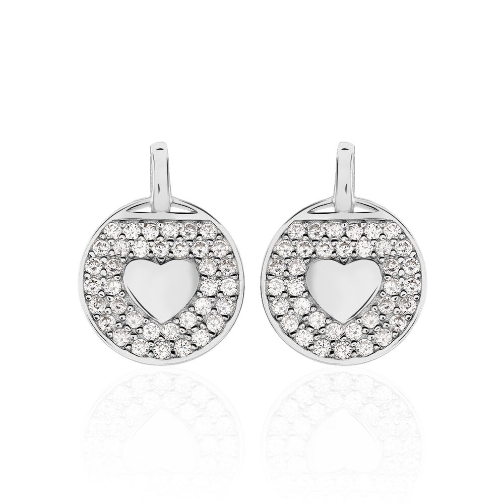 Boucles D'oreilles Pendantes Ivany Argent Blanc Oxyde De Zirconium - Pendantes Femme | Marc Orian