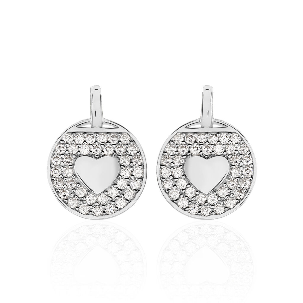 Boucles D'oreilles Pendantes Ivany Argent Blanc Oxyde De Zirconium - Pendantes Femme | Marc Orian