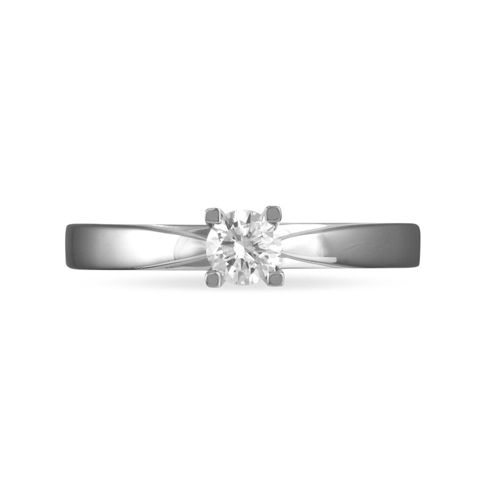 Bague Solitaire Loren Or Blanc Diamant - Solitaires Femme | Marc Orian