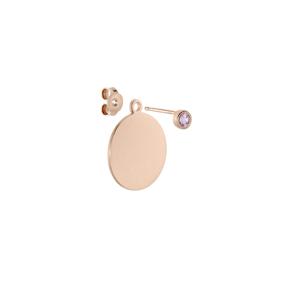 Bijoux D'oreilles Aleksandra Argent Rose Oxyde De Zirconium - Piercings d'oreilles Femme | Marc Orian