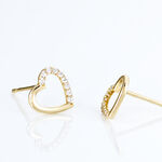 Boucles D'oreilles Puces Daria C&oelig;ur 6 Or Jaune - Pendantes Femme | Marc Orian