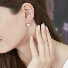 Boucles D'oreilles Pendantes Isaure Or Jaune Perle De Culture - Boucles d'oreilles Pendantes Femme | Marc Orian
