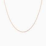 Cha&icirc;ne Igoa Maille For&ccedil;at Diamantee Or Rose - Chaines Femme | Marc Orian