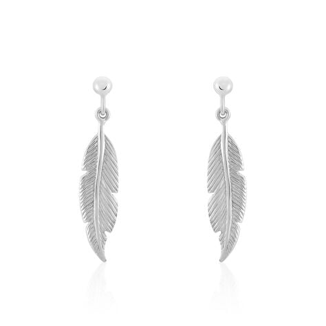 Boucles D'oreilles Pendantes Argent Blanc Irene - Pendantes Femme | Marc Orian