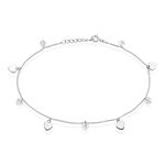 Cha&icirc;ne De Cheville Delarie Argent Blanc Oxyde De Zirconium - Chaines de cheville Femme | Marc Orian
