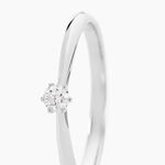 Bague Solitaire Veronika Or Blanc Diamant - Parures de mariage Femme | Marc Orian