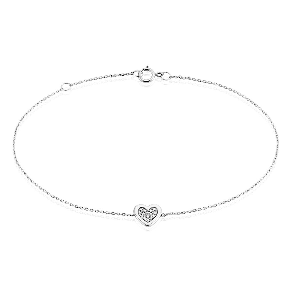 Bracelet Or Blanc Abidan Diamants - Bracelets chaînes Femme | Marc Orian