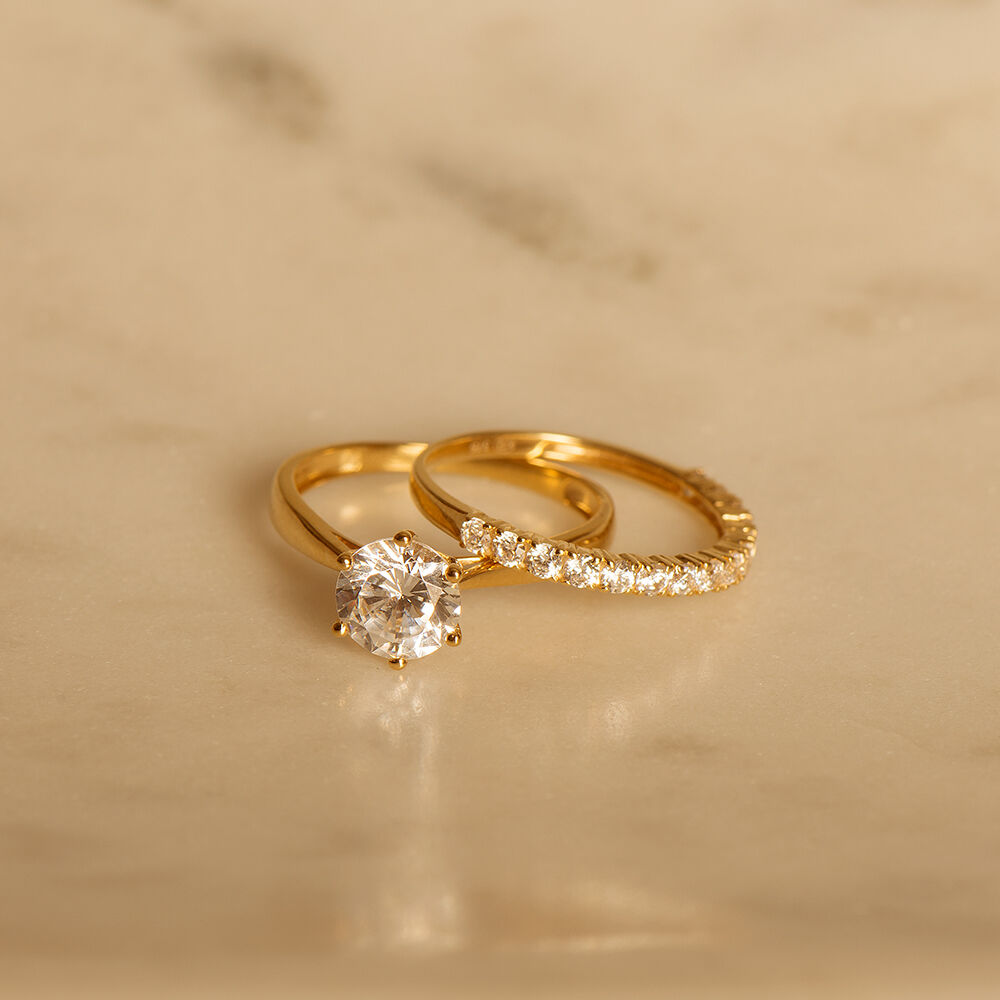 Alliance Julietta Or Jaune Oxyde De Zirconium - Alliances duo Femme | Marc Orian