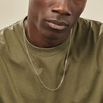 Cha&icirc;ne Claudine Maille For&ccedil;at Argent Blanc - Colliers fantaisie Famille | Marc Orian