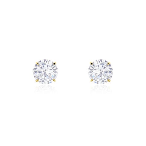 Boucles D'oreilles Puces Or Jaune Katherina Oxyde De Zirconium - Puces Femme | Marc Orian