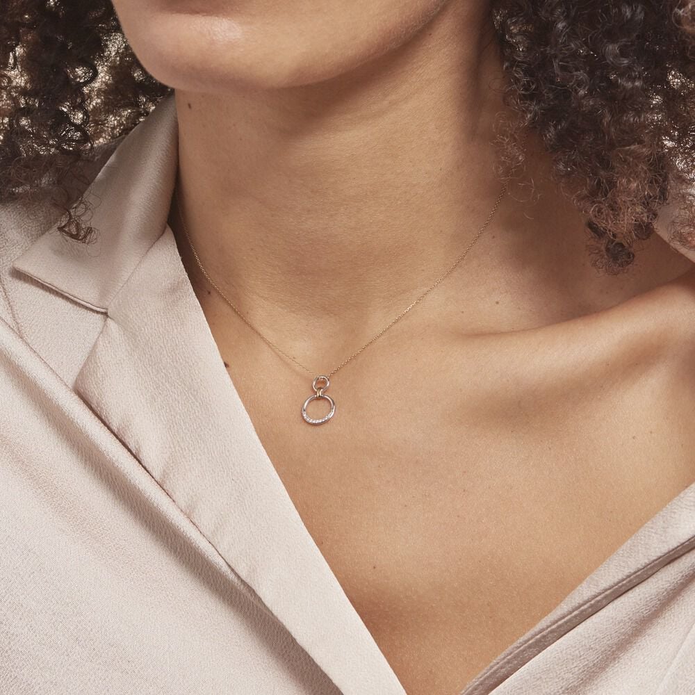 Collier Or Bicolore Nioline Diamant - Colliers avec pierres Femme | Marc Orian