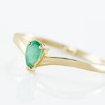 Bague Solitaire Goutte Or Jaune Emeraude - Bagues vintage Femme | Marc Orian