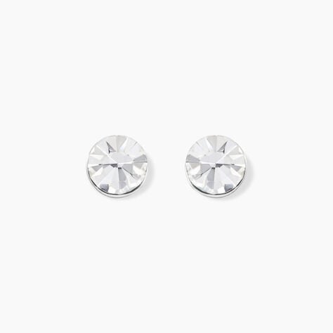 Boucles D'oreilles Puces Loeiza Argent Blanc Oxyde De Zirconium - Puces Femme | Marc Orian