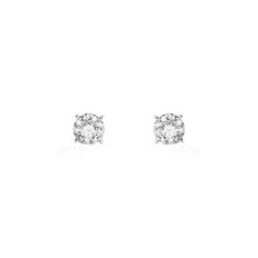 Boucles D'oreilles Puces Grace Or Blanc Diamant - Clous d'oreilles Femme | Marc Orian
